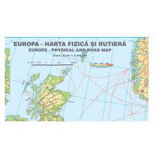 Vrei harta fizica a europei? Harta Fizica Si Politica A Europei 140x100 Cm Office Direct