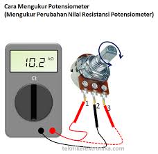 Cara menggunakanya sama dengan multimeter analog, hanya saja lebih sederhana dan pertama atur skala batas ukur berdasarkan nilai pada komponen resistor yang akan di ukur (cek). Cara Mengukur Potensiometer Dengan Multimeter