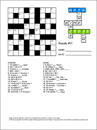 The highlighted column on the right, displays the total for each row. Math Cross Puzzle Puzzle 11 Education World