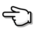 1f59a 🖛 sideways black right pointing index: White Left Pointing Backhand Index Emoji