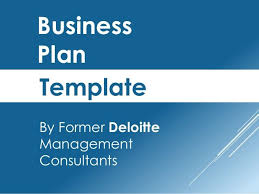 Business Plan Template By Former Deloitte Management Consultants Businessplan Vorlage Geschaftsplane Businessplan