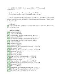 70 din 03 februarie 2003 denumiretag => legea privind transparenta decizionala în administraţia publica 52 din 17 ianuarie 2003 actualizat => republicat => header => pentru promulgarea legii privind transportul în regim de taxi şi în regim de 52/2003 pentru modificarea şi completarea legii nr. Http Www Mmuncii Ro J33 Images Documente Legislatie 2018 2018 04 13 Legea 53din2003 Republicata Codul Muncii Pdf