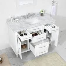 Home Decorators Collection Sonoma 48 In W X 22 In D Vanity In White With Carrara Marble Top With White Sinks Sonoma 48w The Home Depot In 2020 Home Depot