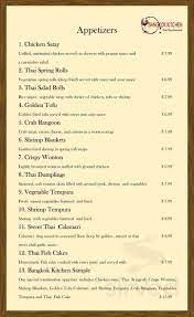 Hours may change under current circumstances Bangkok Kitchen Menu In Avon Indiana Usa