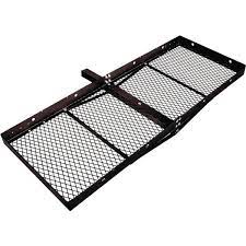 This hitch cargo carrier has a solid steel construction that easily holds up to 500 pounds. Ultra Fab Products 500 Lb Capacity 60 In X 24 In Steel Extra Large Size Ultra Hitch Cargo Carrier For 2 In Receiver 48 979025 The Home Depot