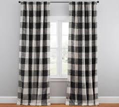 Black And White Buffalo Check Curtains 96 Inches Bryce Check Cotton Rod Pocket Curtain Check Curtains Curtains Living Room Decor Curtains