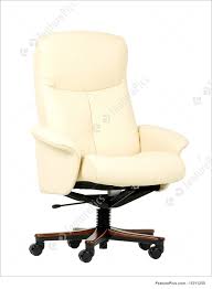 Off White Leather Office Chair