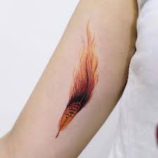 Feather Of Phoenix Tattoo Tattoos Tattooing Art Tattooistdoy Flame Tattoos Phoenix Feather Tattoos Feather Tattoos