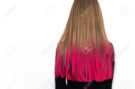 If you're too afraid to pull the neon pink hair dye, you can try this hairstyle and see if it works. Girl With Pink Hair Half Dyed Colored Hair Style Woman Stock Photo Picture And Royalty Free Image Image 143685253