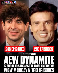 AEW Dynamite is about to surpass the number of WCW Monday Nitro episodes.