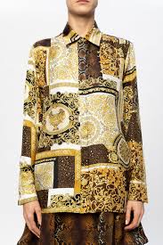 The versace barocco shirt, crafted in the finest quality silk twill. Silk Shirt Versace Vitkac Us