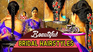 With neat braid, adorned by hair accessories around, we quite love this timeless and charming look. Beautiful Bridal Hairstyles For South Indian Wedding Cheli Vanitha Tv Youtube