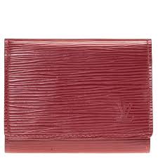 Elegant girly rose gold glitter white marble pink desk business card holder. Louis Vuitton Red Epi Leather Business Card Holder Louis Vuitton Tlc