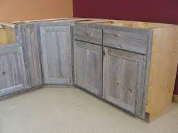 The cabinets were sanded to bare wood and i put a wood conditioner on them. Weathered Gray Barn Wood Kitchen Stained Kitchen Cabinets Wood Kitchen Island Kitchen Cabinets For Sale