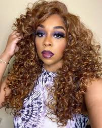 LUXLUXE Mariah Curly 16 Inch Long 7x4 Hand-Tied Lace Front Wig, Heat  Resistant Fiber, Color #P4273