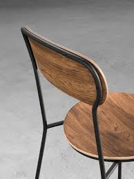 Stack Dining Chair Stellarworks In 2020 Metal And Wood Chairs Metal Furniture Design Metal Chairs