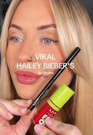 Hailey Bieber Lip Combo Tutorial with NYX Products