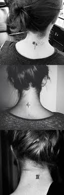 30 Free And Simple Small Tattoo Ideas For The Minimalist Back Of Neck Tattoo Small Neck Tattoos Neck Tattoo