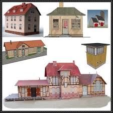 Kartonmodellbau webseite, mit kostenlose h0 bastelbogen als haus, straße, flugzeug und verkehrsschilder. Download Print And Build Paper Model Railroad Buildings Induced Info