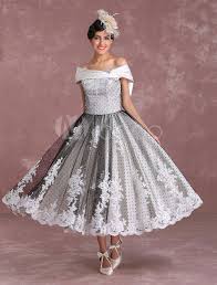 Black Wedding Dresses Vintage Short Bridal Gown Lace Off The Shoulder Polka Dot Print Bridal Dress With Bow At Back Milanoo Short Bridal Gown Wedding Dresses Lace Short Wedding Dress