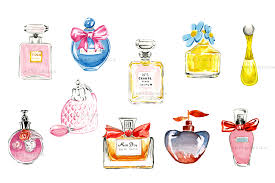 These are all beautiful black and white perfume bottle graphics. Watercolor Perfumes Clipart Perfume Bottles Illustrations Stylish Perfums Miss Dior Printables Crella
