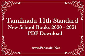 Tamilnadu 11th Standard New School Books 2020 2021 Pdf Download Padasalai No 1 Educational Website