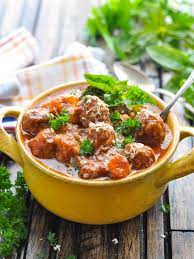 I incorporated the onion and parsley with the beef as i ground it. Slow Cooker Italian Meatball Stew The Seasoned Mom