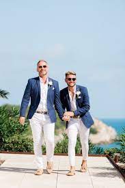 Grooms Check Out This Beautiful Destination Wedding In Barcelona Spain At Masia Casa Del Mar Mens Summer Wedding Outfits Wedding Outfit Men Wedding Suits Men
