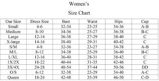 Size Charts Be Wicked