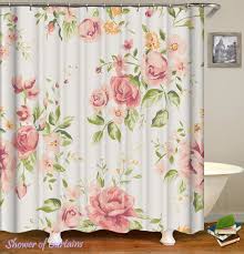 Shower Curtains Light Pink Floral Shower Of Curtains