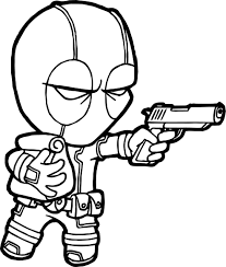 Little Chibi Deadpool Coloring Page Marvel Coloring Chibi Coloring Pages Unicorn Coloring Pages