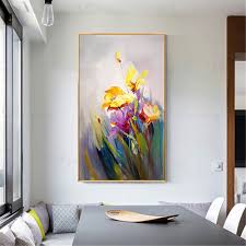 Abstract Flower Painting Wall Art Picture For Living Room Wall Decor Hallway Bedroo Abstract Flower Painting Black Art Painting Abstract Flower Painting Canvas