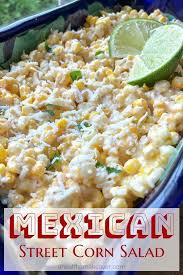 Easy Mexican Street Corn Salad A Healthy Makeover Recipe In 2020 Mexican Food Recipes Easy Mexican Street Corn Salad Recipe Taco Side Dishes