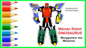 Mewarnai robot dinobot transformer omalovanky pinterest. Mainan Robot Dinosaurus Transformer Terbaru Cara Membuat Tobot Power Ranger Menggambar Mewarnai Youtube