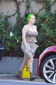 Billie Eilish, 18, wears $55 Yeezy sandals and a nude tank top in rare  photos as she takes a stroll in Los Angeles | The US Sun
