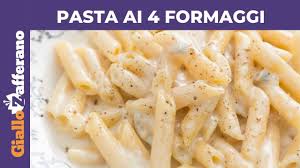 Pasta Ai 4 Formaggi Primo Piatto Veloce E Gustoso Youtube In 2020 Italien