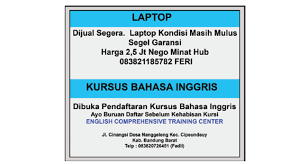 Contoh Iklan Kolom Dan Iklan Baris Materi Pelajaran 10