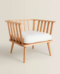 Wooden Armchair Furniture Living Room Zara Home United States Of America In 2020 Wooden Armchair Armchair Furniture Armchair