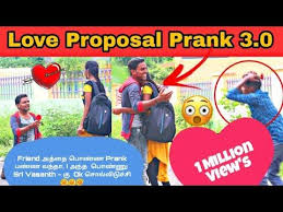 By tamil medium pasanga may 29, 2021, 1:35 pm. Love Proposal Prank 3 0 Lover Prank Boy Proposes To Girl Prank Tamil Prank Single Tea Machi Youtube Girl Pranks Love Proposal Pranks