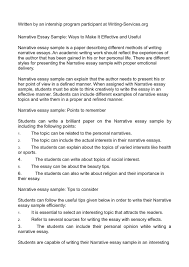 Narrative essay writing guide shows you the basics of essay structure, using the most popular narrative topics and examples. Calameo Narrative Essay Sample Ways To Make It Effective And Useful