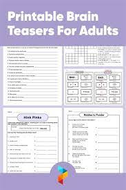 Check spelling or type a new query. Free Brain Teaser Worksheets Shefalitayal