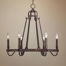 Raymore 23 1 2 Wide Rustic Bronze 6 Light Chandelier 8h743 Lamps Plus Rustic Light Fixtures Chandelier Lighting Rustic Chandelier