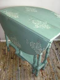 Antique Gate Leg Drop Leaf Table Shabby By Vintageideology 245 00 Stencil Furniture Painted Furniture Vintage Drop Leaf Table