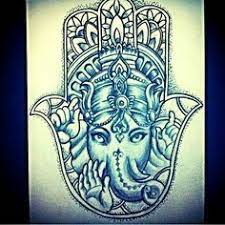 Hamsa Elephant Ganesh Indie Hippie Tattoo Design Art Hippie Tattoo Tattoos Hamsa Tattoo