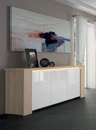 Possibilité de paiement en plusieurs fois. Buffet Bahut Couleur Chene Clair Et Blanc Laque Moderne Bryo 4 Buffet Bahut Buffet Meuble Bahut