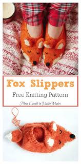 Your knitting community is waiting to meet you. Fox Slippers Free Knitting Pattern Free Knitting Sock Knitting Patterns Fox Slippers