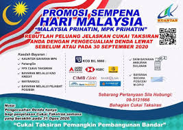 Pengalaman pertama membuat pembayaran cukai tanah dan cukai taksiran pintu nurussalamaziz. Pahangmedia On Twitter Berita Baik Untuk Warga Kuantan Mpk Menawarkan Promosi Pengecualian Denda Lewat Kpd Pemilik Harta Yg Tidak Berkesempatan Menjelaskan Cukai Taksiran Cukai Pintu Sebelum 31 Ogos 2020 Yang Lalu Dgn
