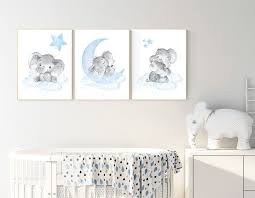 Nursery Decor Boy Elephant Nursery Wall Art Elephant Baby Etsy Elephant Nursery Wall Elephant Wall Art Nursery Nursery Decor Boy