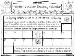 Winter Break Reading Calendar Free Reading Calendars Kids Reading Student Reading