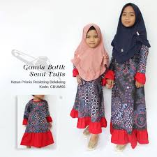 Baju seragam untuk natal dan tahun baru. Gamis Anak Remple Semi Tulis Murah Batikunik Com